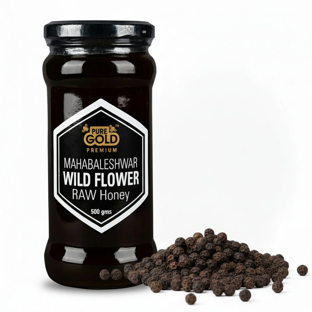 Wild Flower Raw Honey - (Black Pepper Extract) - 500GM