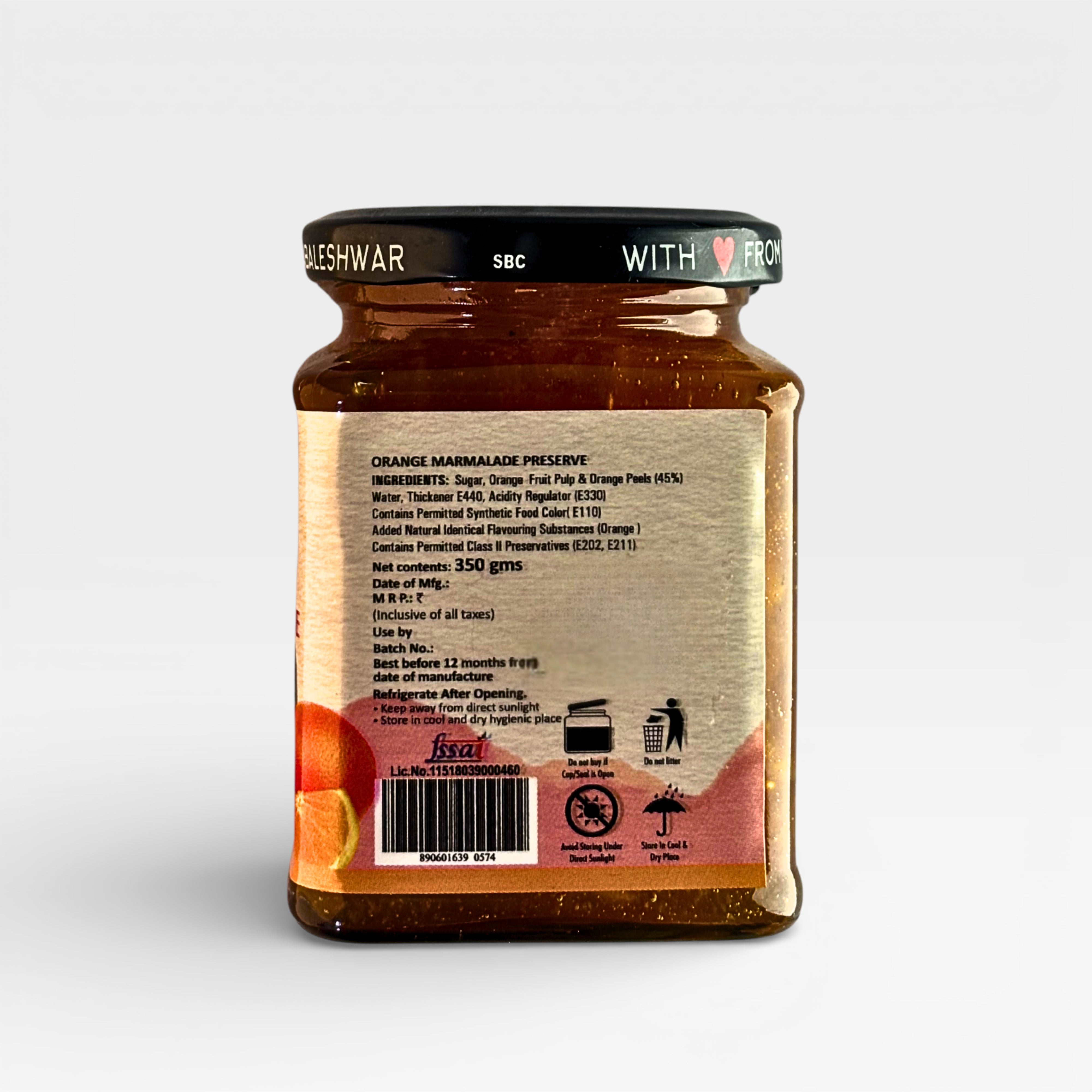 Orange Marmalade Preserve (350gm)