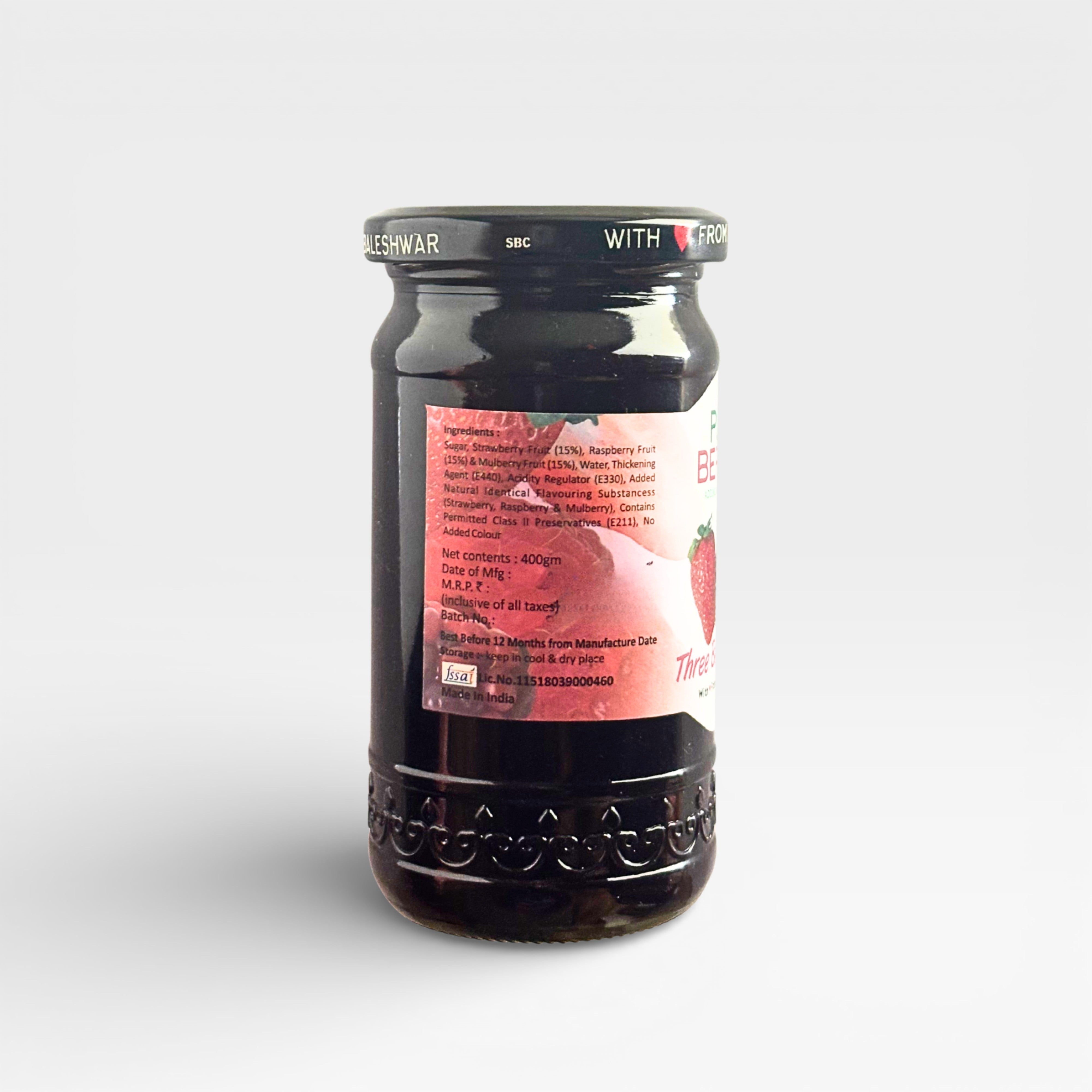 Three Berry Jam (400gm)
