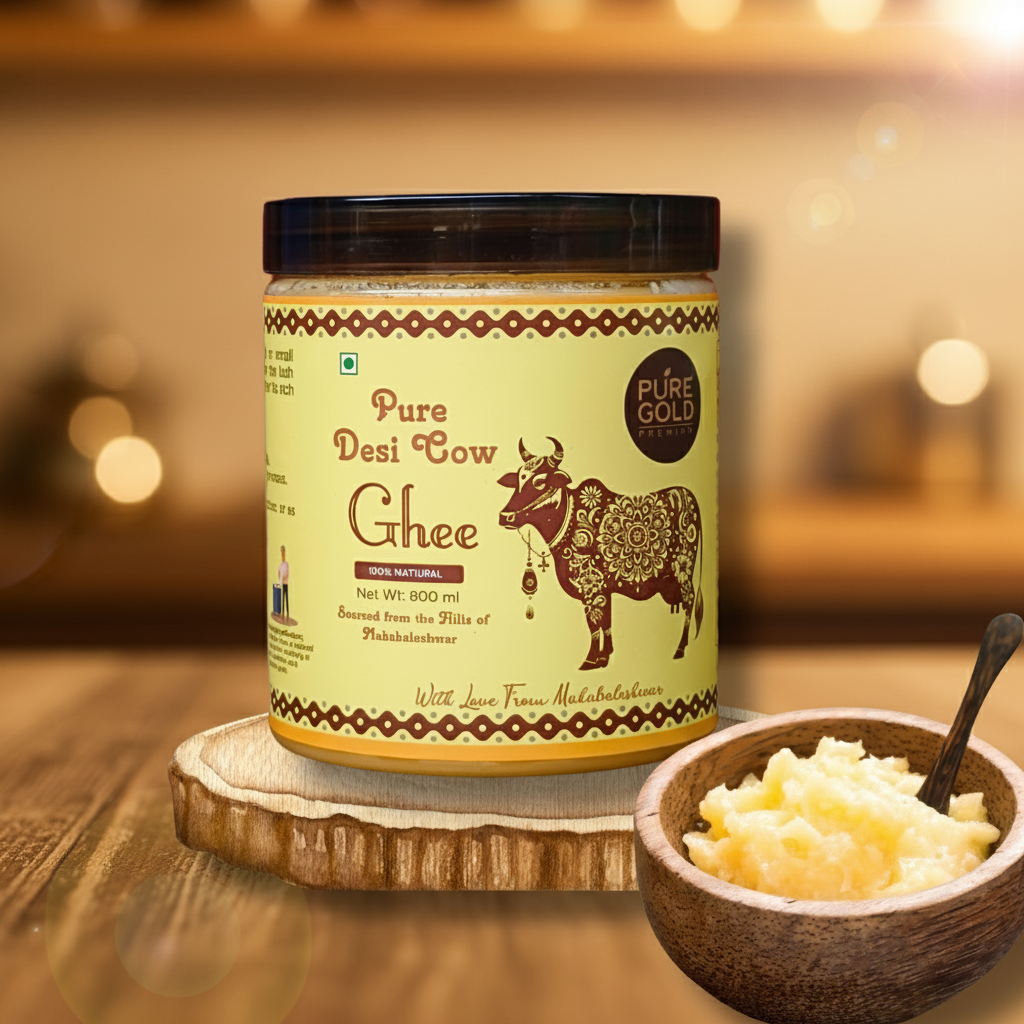 Pure Desi Cow Ghee (800ml)