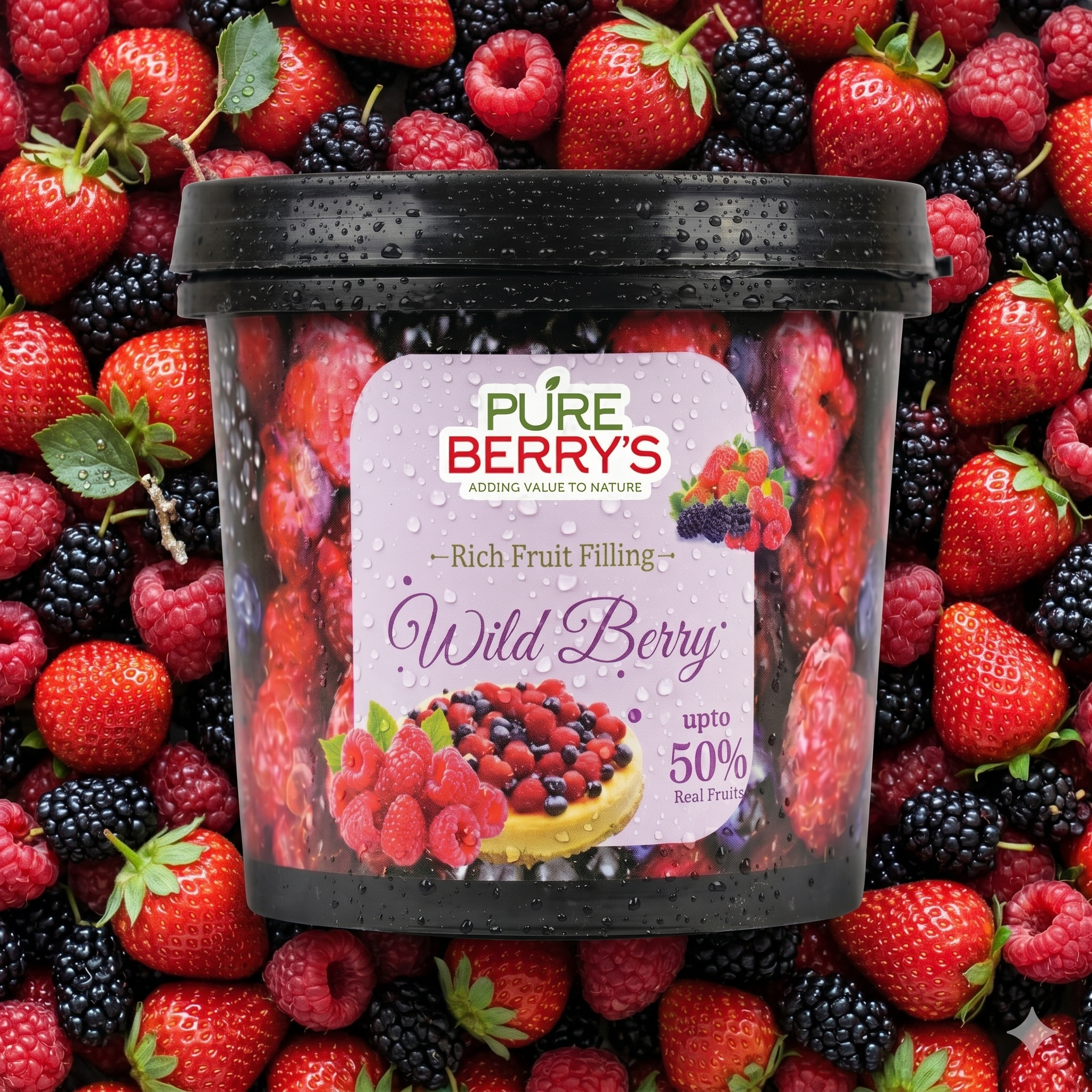 Wild Berry Rich Fruit Filling (1Kg)