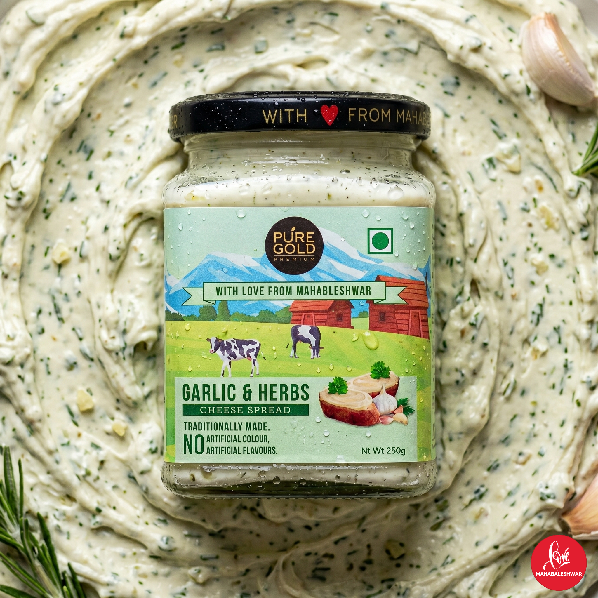 Garlic And Herbs Cheese Spread (250gm)