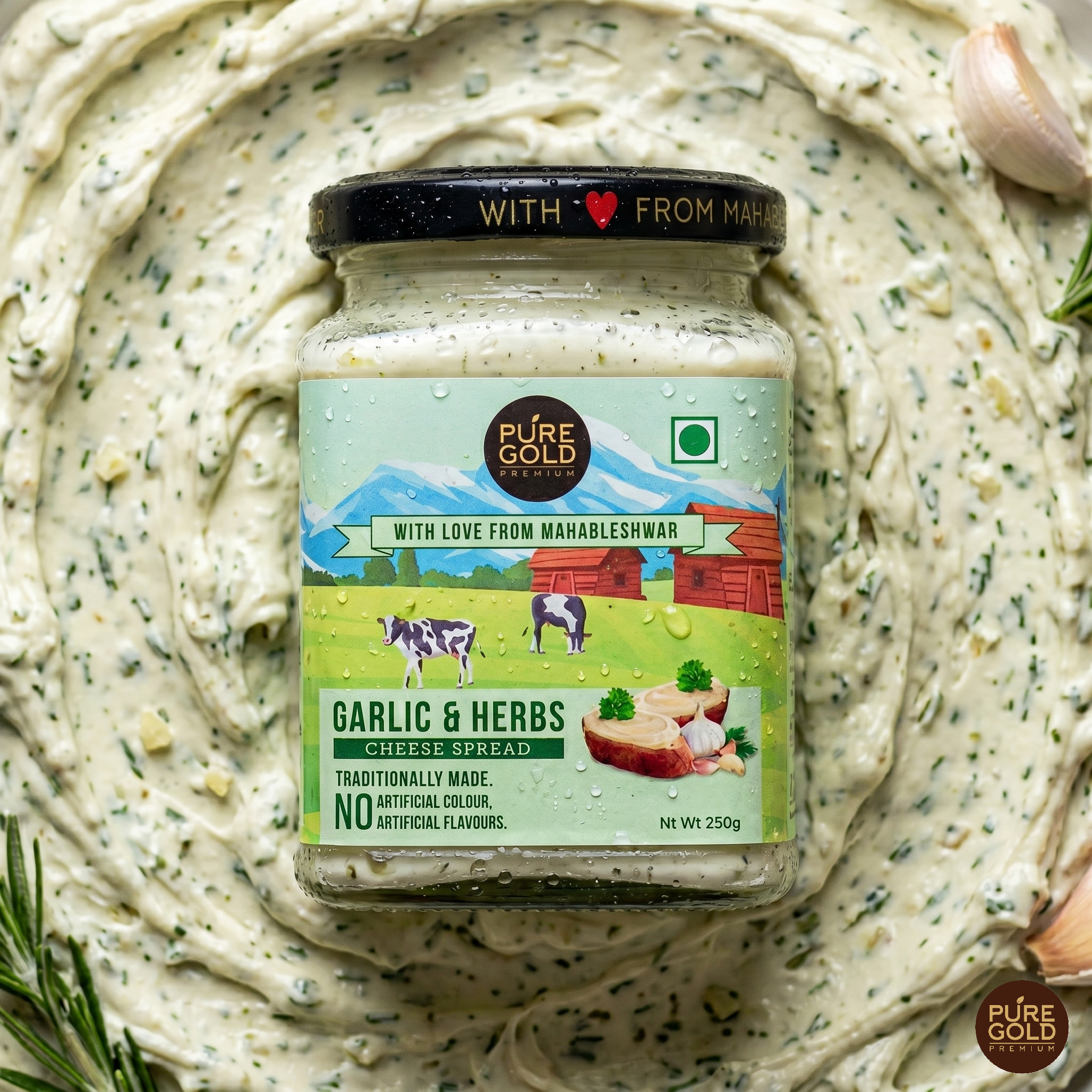 Garlic And Herbs Cheese Spread (250gm)