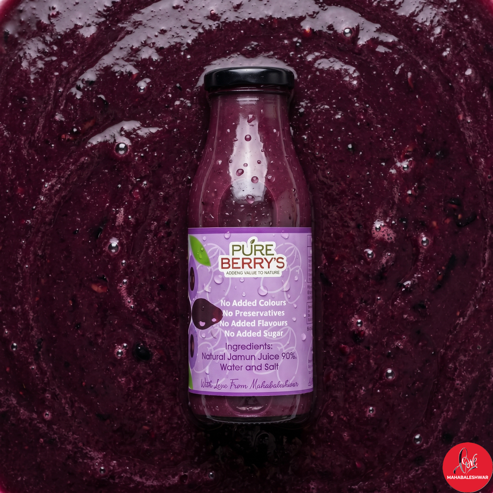 Natural Jamun Juice 90% Pulp