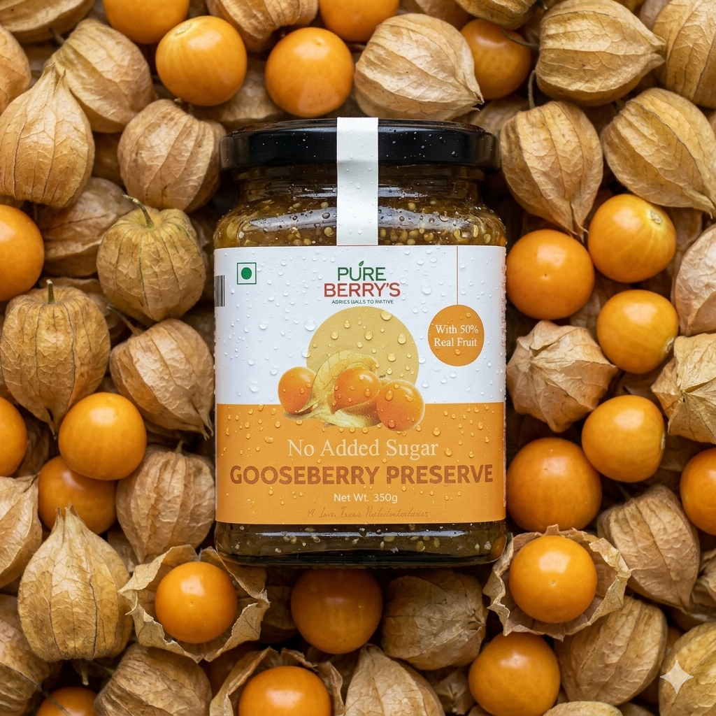 No Added Sugar Gooseberry Preserve - 350gm