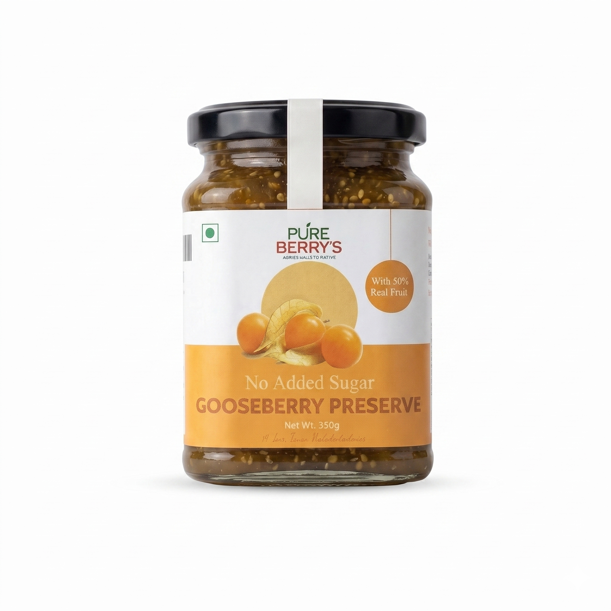 No Added Sugar Gooseberry Preserve - 350gm