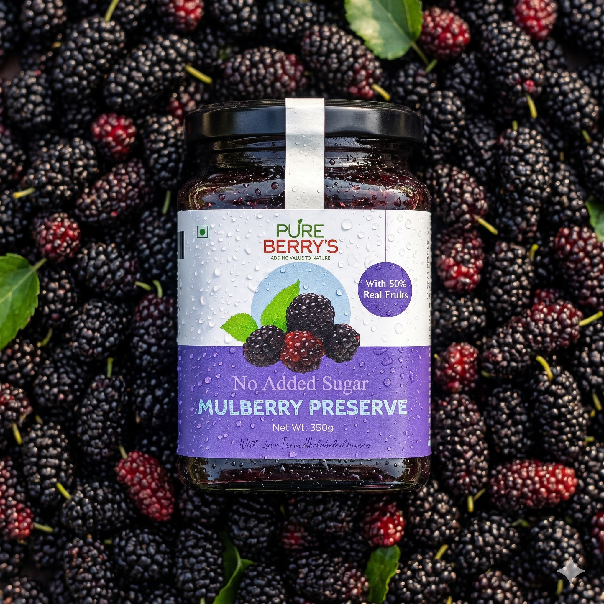 No Added Sugar Mulberry Preserve - 350gm