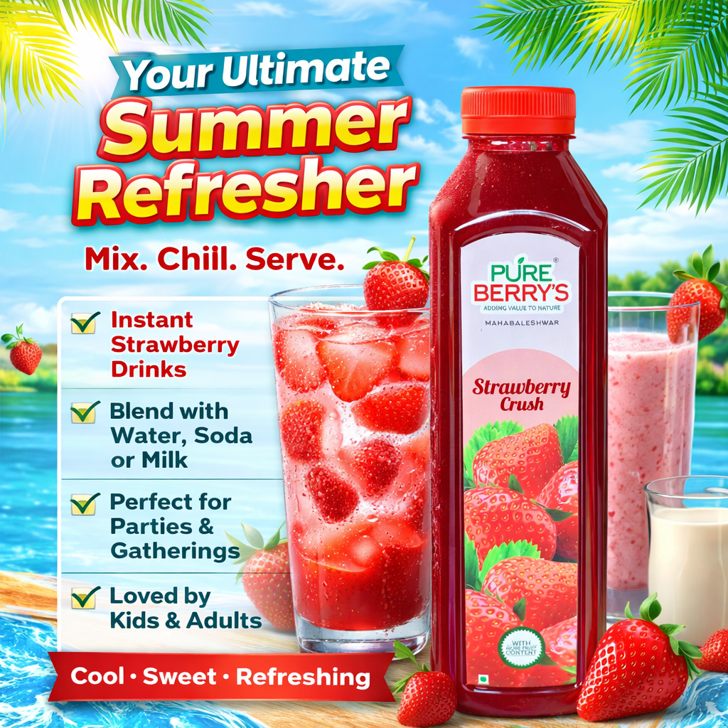Strawberry Whole Fruit Crush (750ml