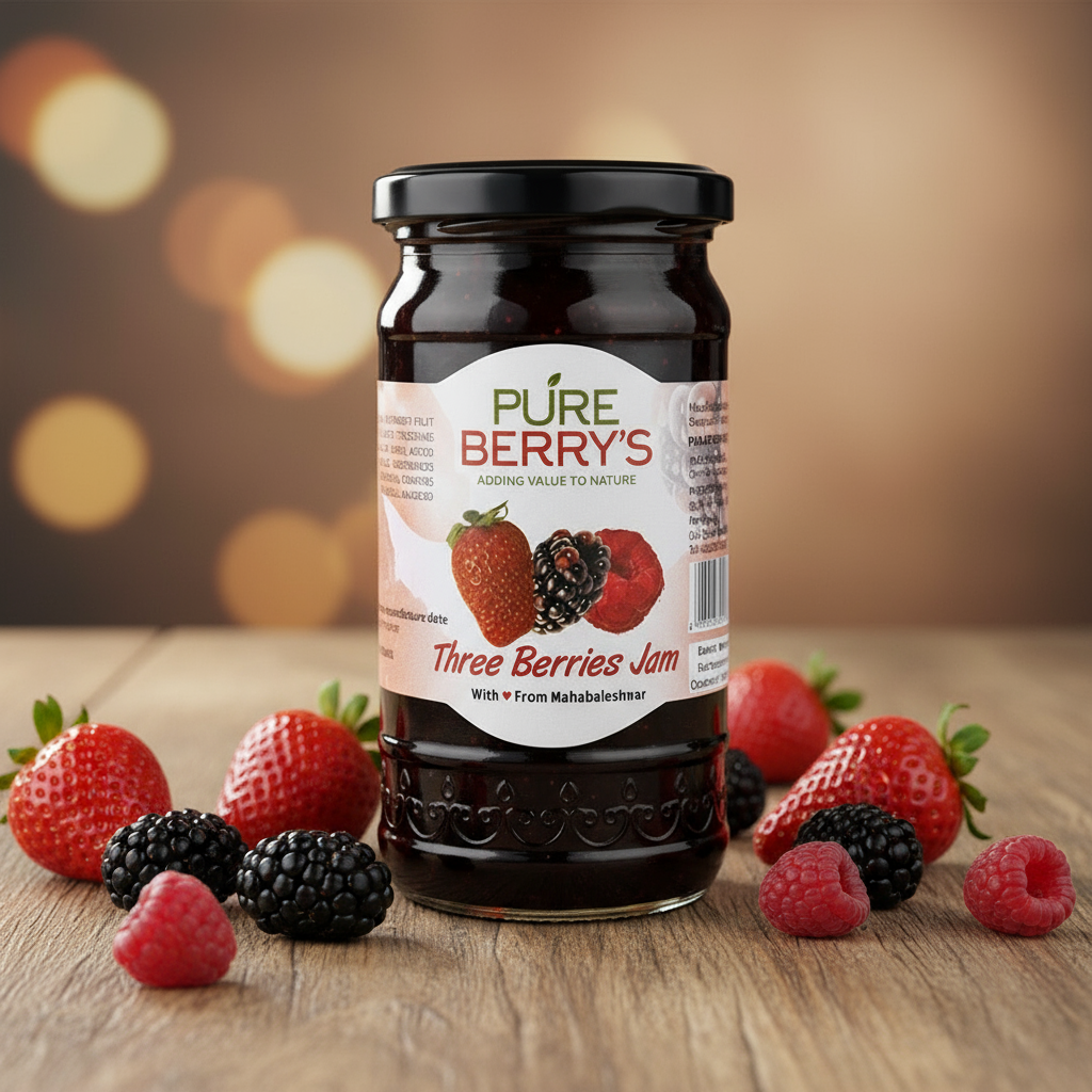 Three Berry Jam (400gm)