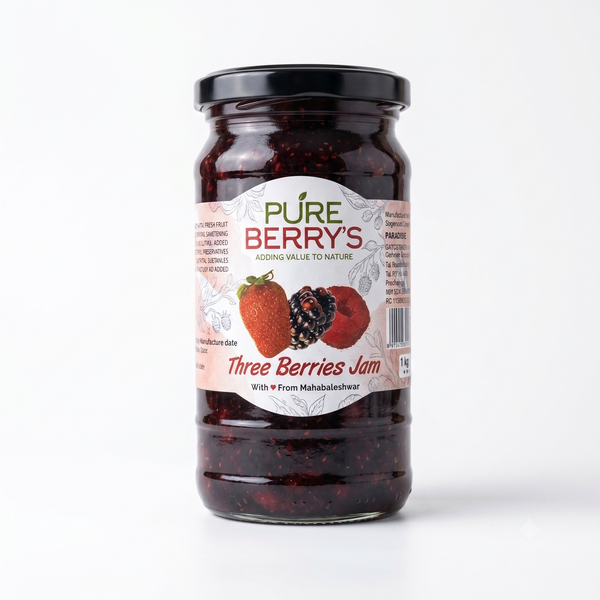 Three Berry Jam (400gm)