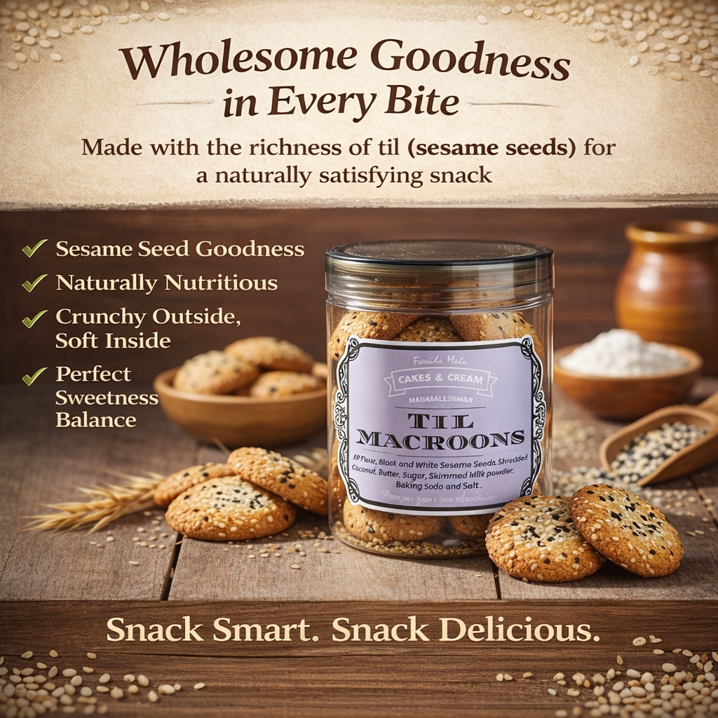 Til Macroons Cookies - 250gm